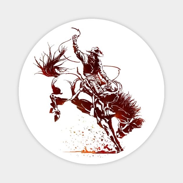 Bucking Bronco Magnet by wolfie5150